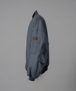 4 Colors Chambray Washable Wool Prime-Over MA-1 Bomber Jacket