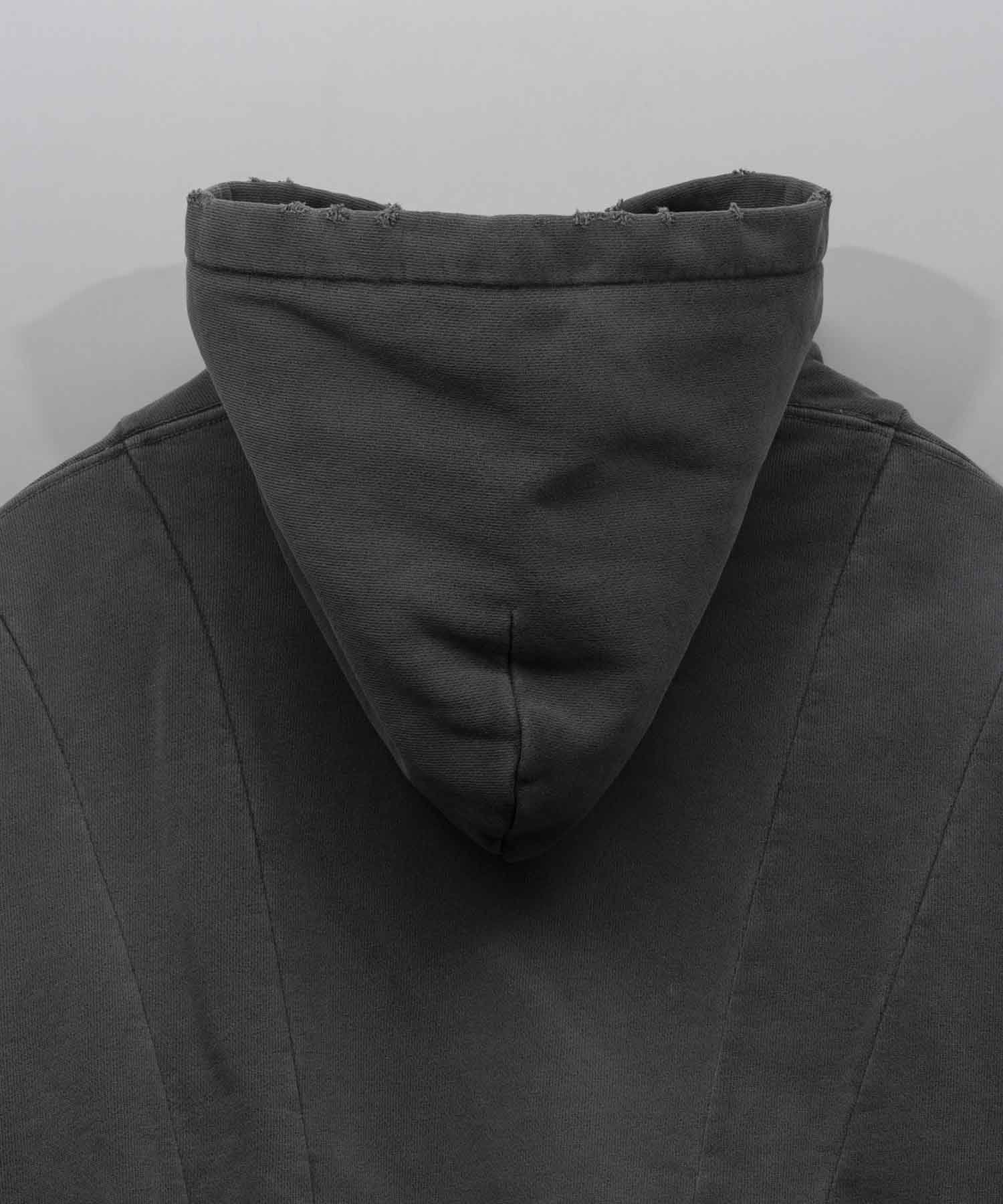 【PRE-ORDER】Three-Dimensional Prime-Over Cutting Weathered Hoodie