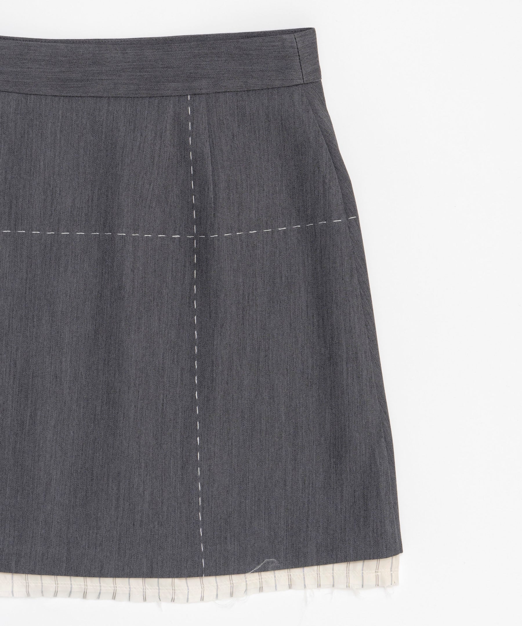 Low Waist Stitch Mini Skirt