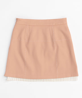 Low Waist Stitch Mini Skirt