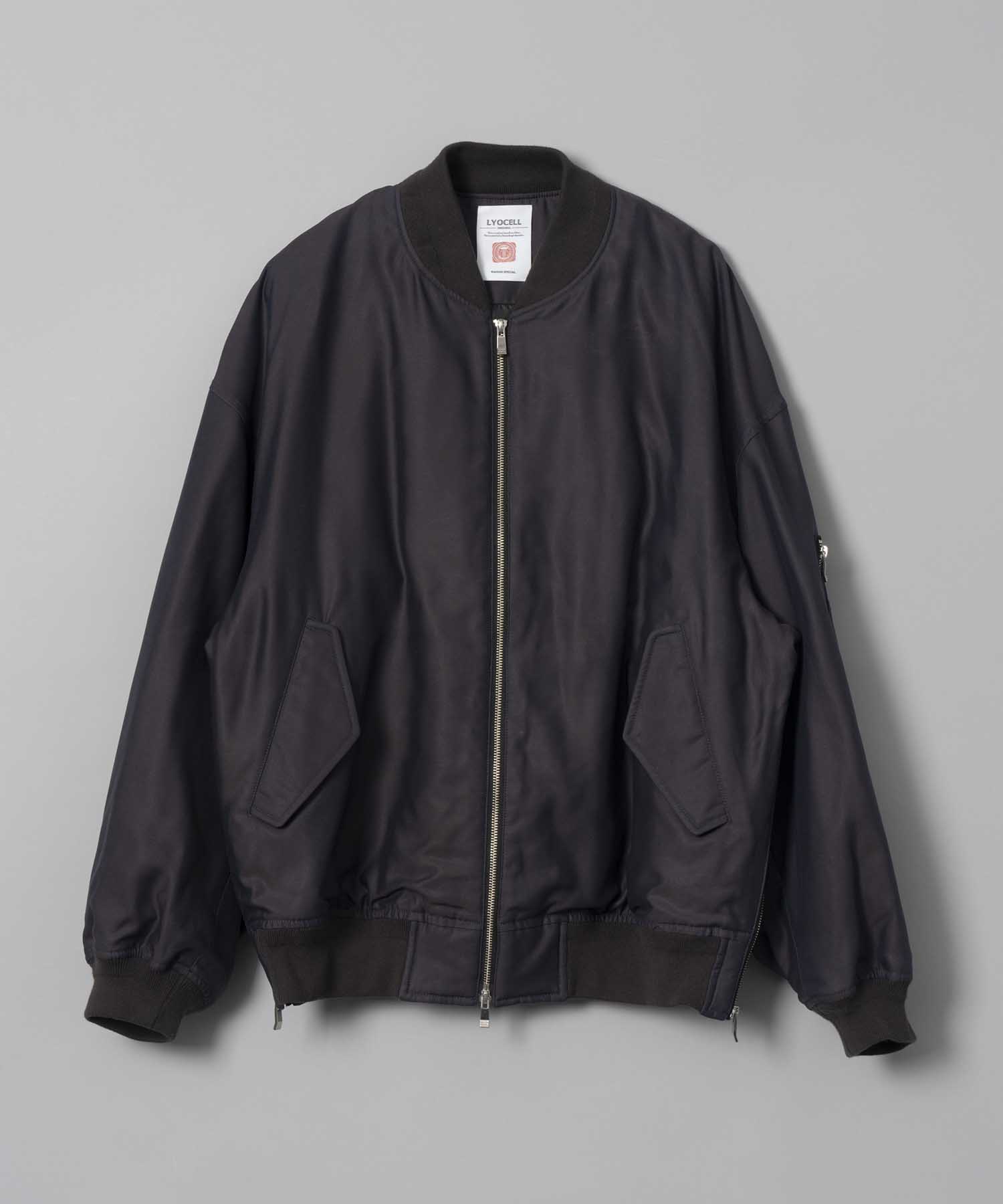 Lyocell Twill Chambray Prime-Over MA-1 Bomber Jacket