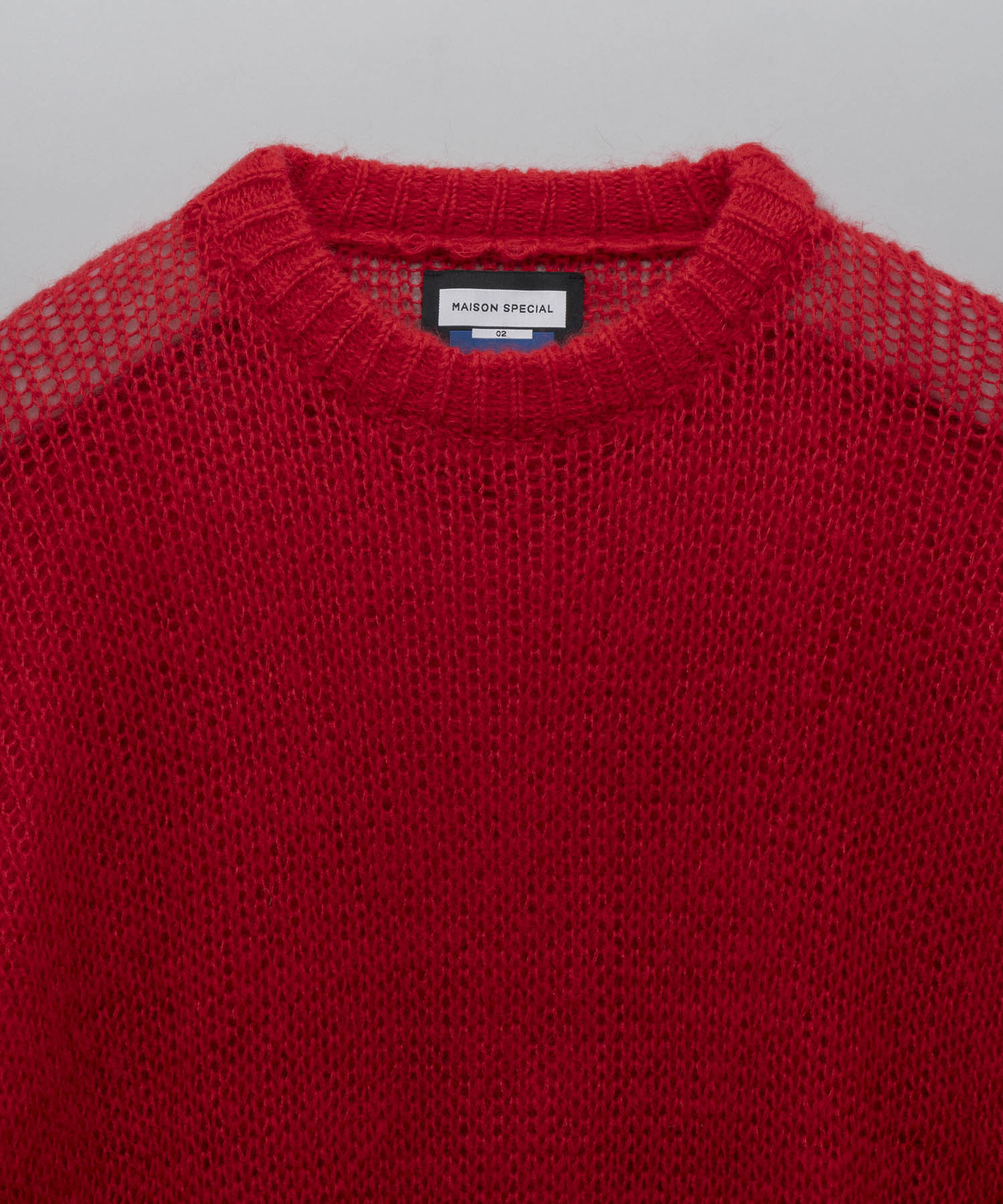 Prime-Over  Sheer Mohair Wool Knit Pullover