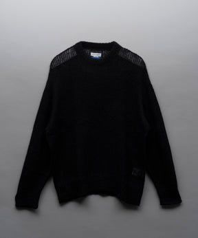 Prime-Over  Sheer Mohair Wool Knit Pullover