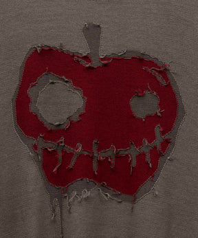 「Halloween Apple」 Pigment Dyed Intarsia Knit Pullover