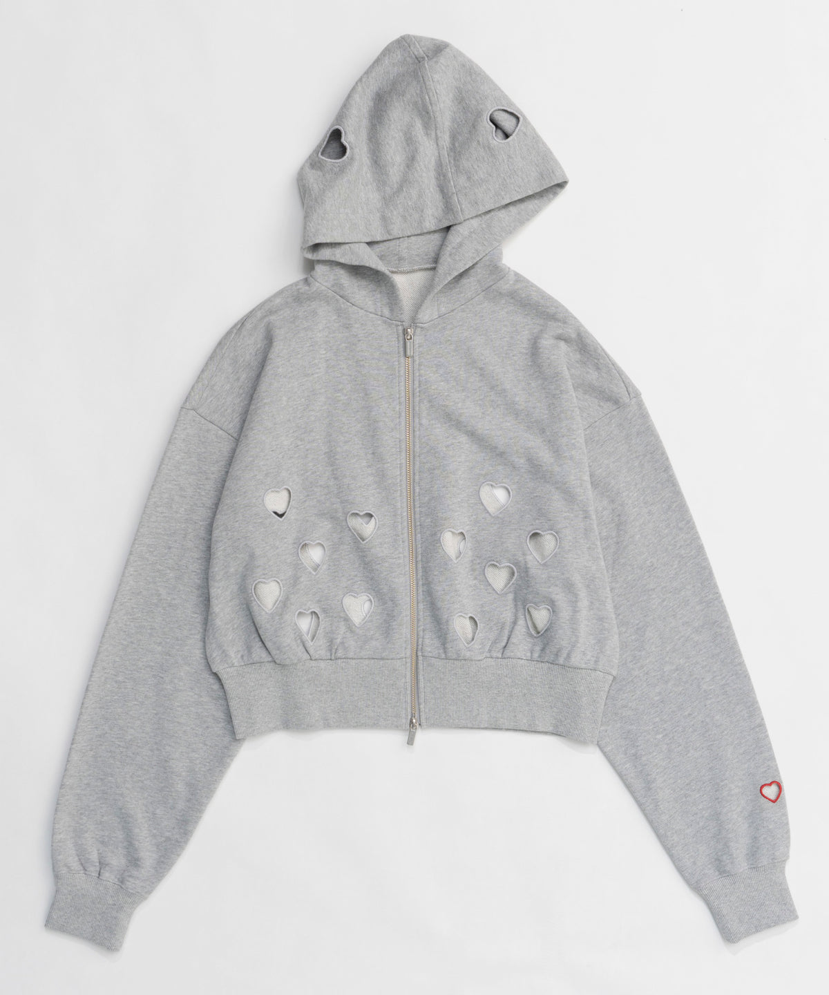 Many Heart Cutouts Hoodie