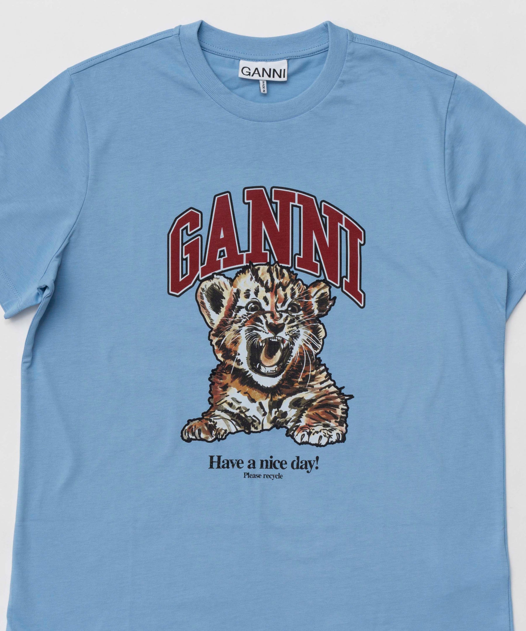 【GANNI】Basic Jersey Tiger Relaxed T-shirt