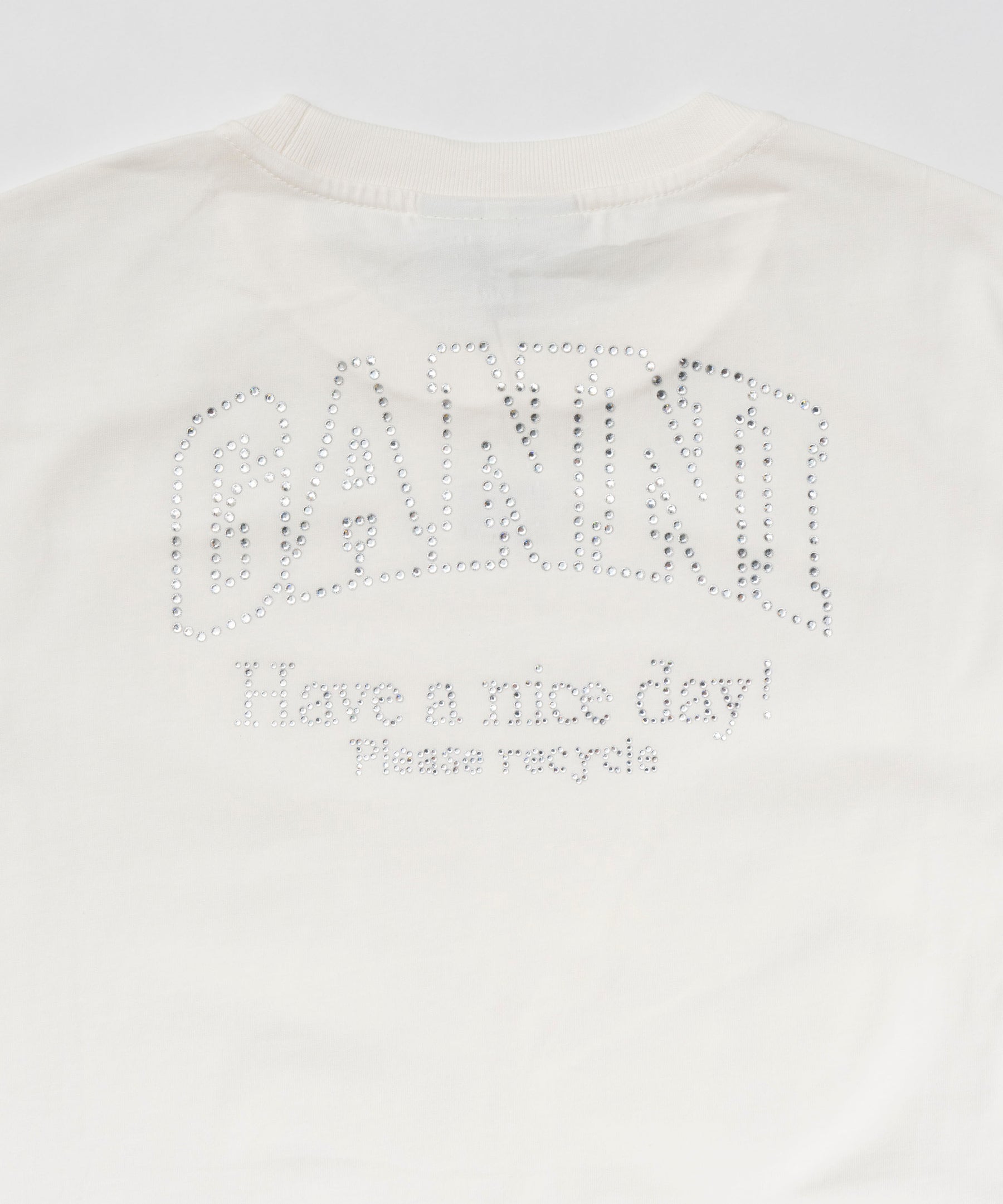 【GANNI】Basic Jersey Rhinestone Relaxed T-shirt