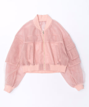 【SALE】Tulle Layered Blouson