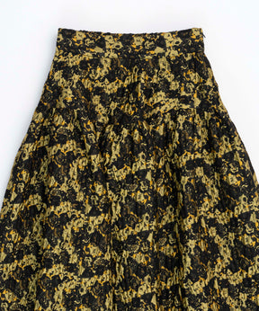 Floral Pattern Jacquard Voluminous Skirt