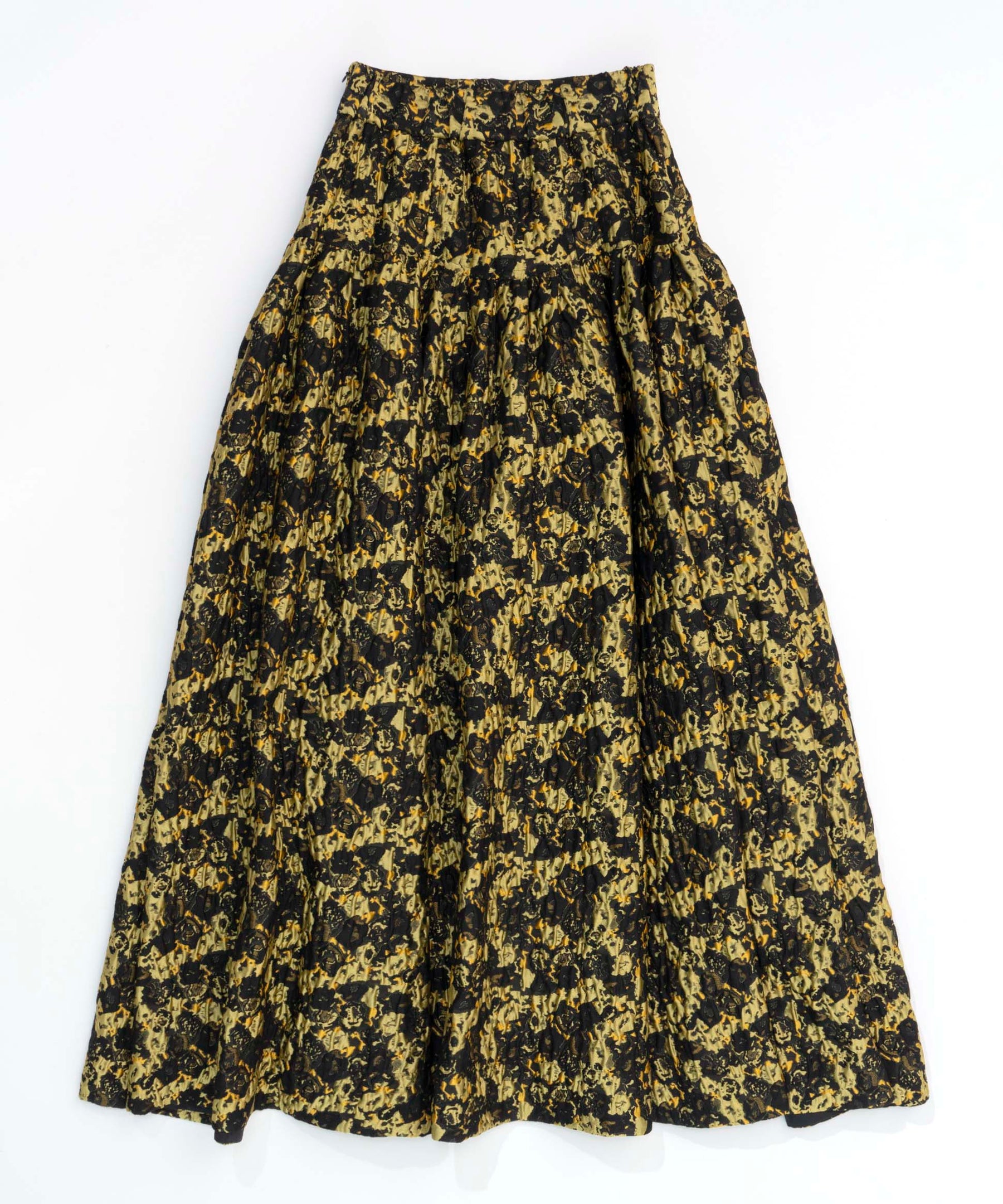 Floral Pattern Jacquard Voluminous Skirt