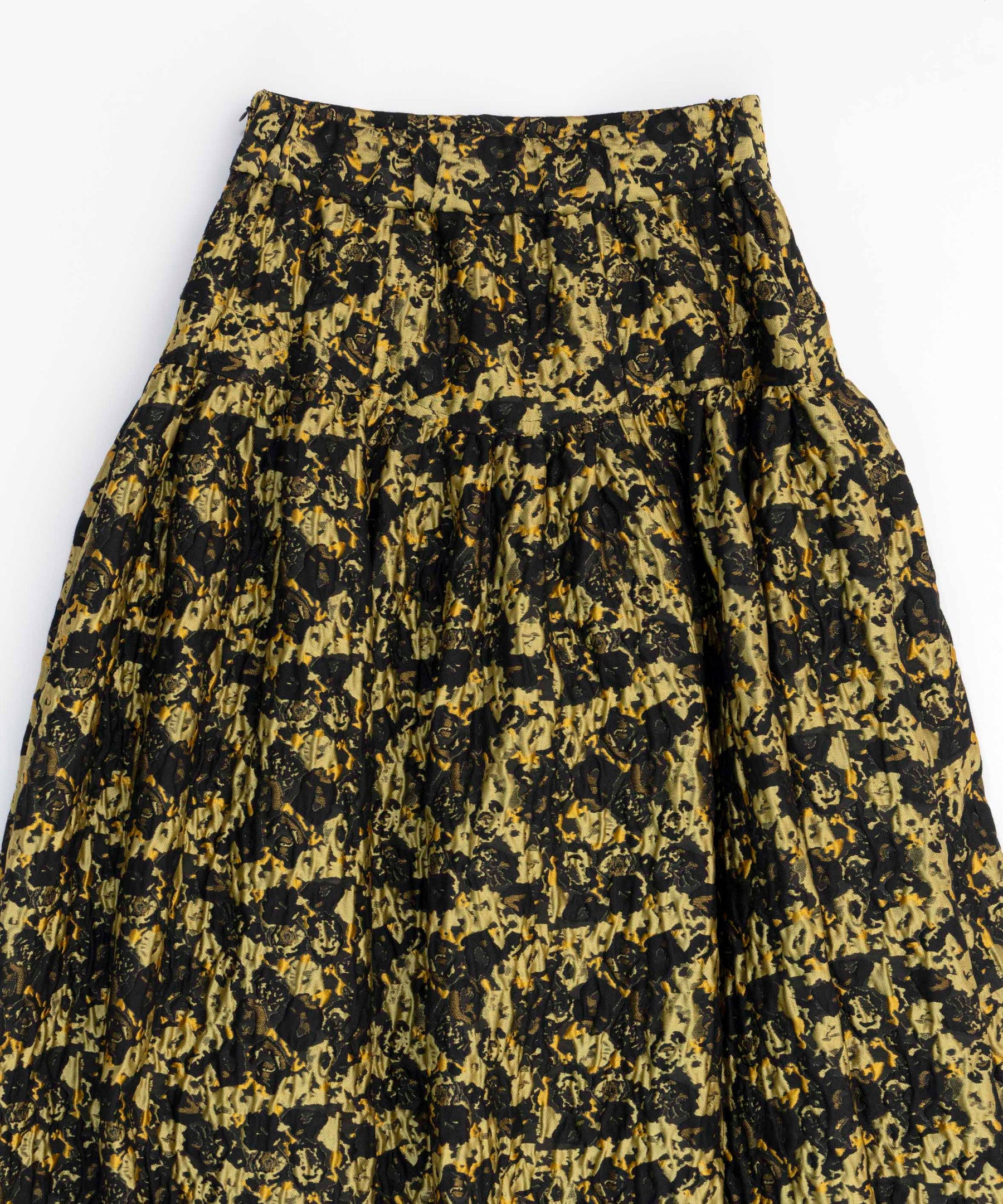 Floral Pattern Jacquard Voluminous Skirt