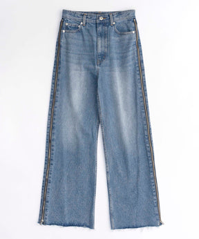 Side Long Zip Denim