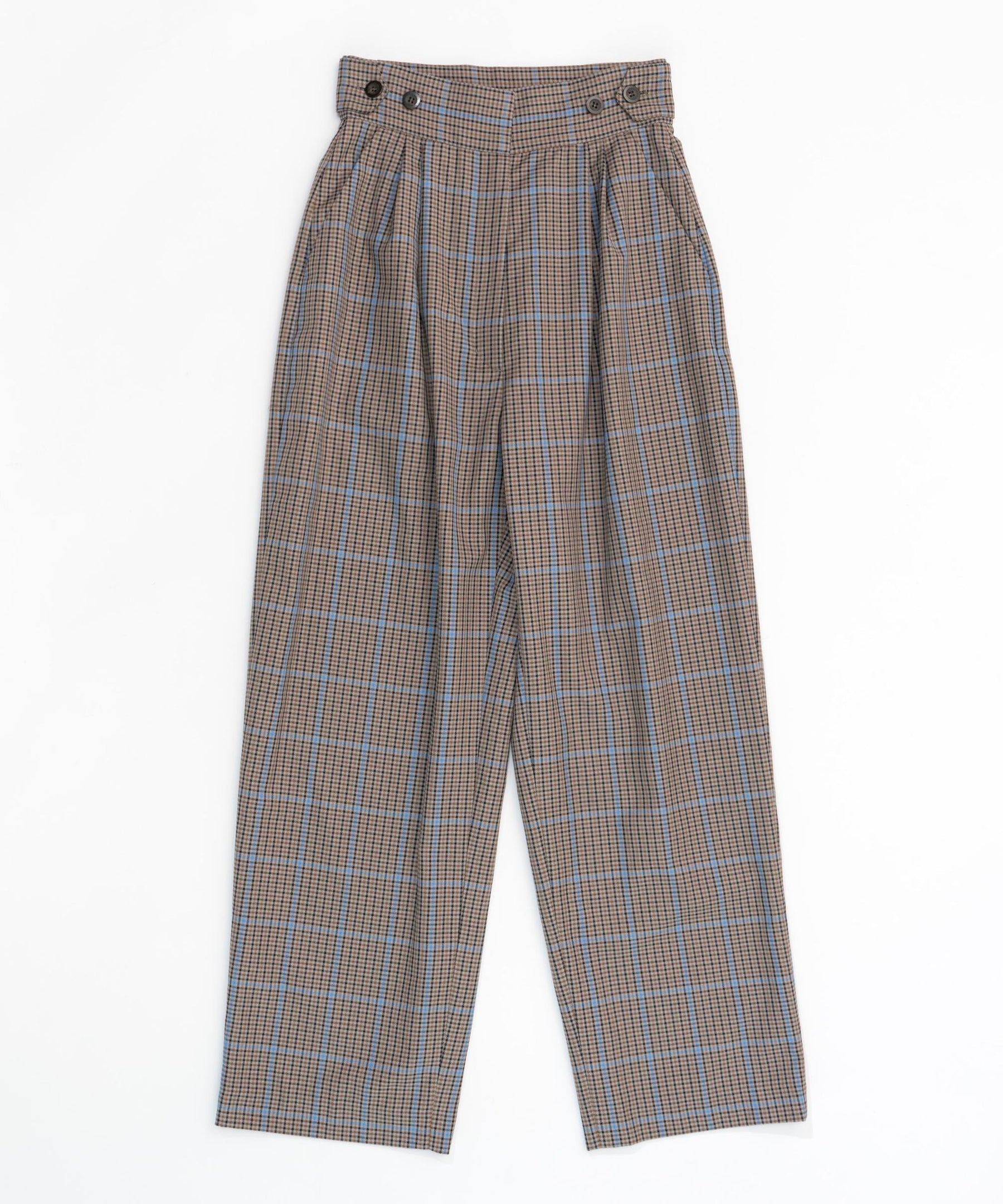 2way Waist Checkered Pants