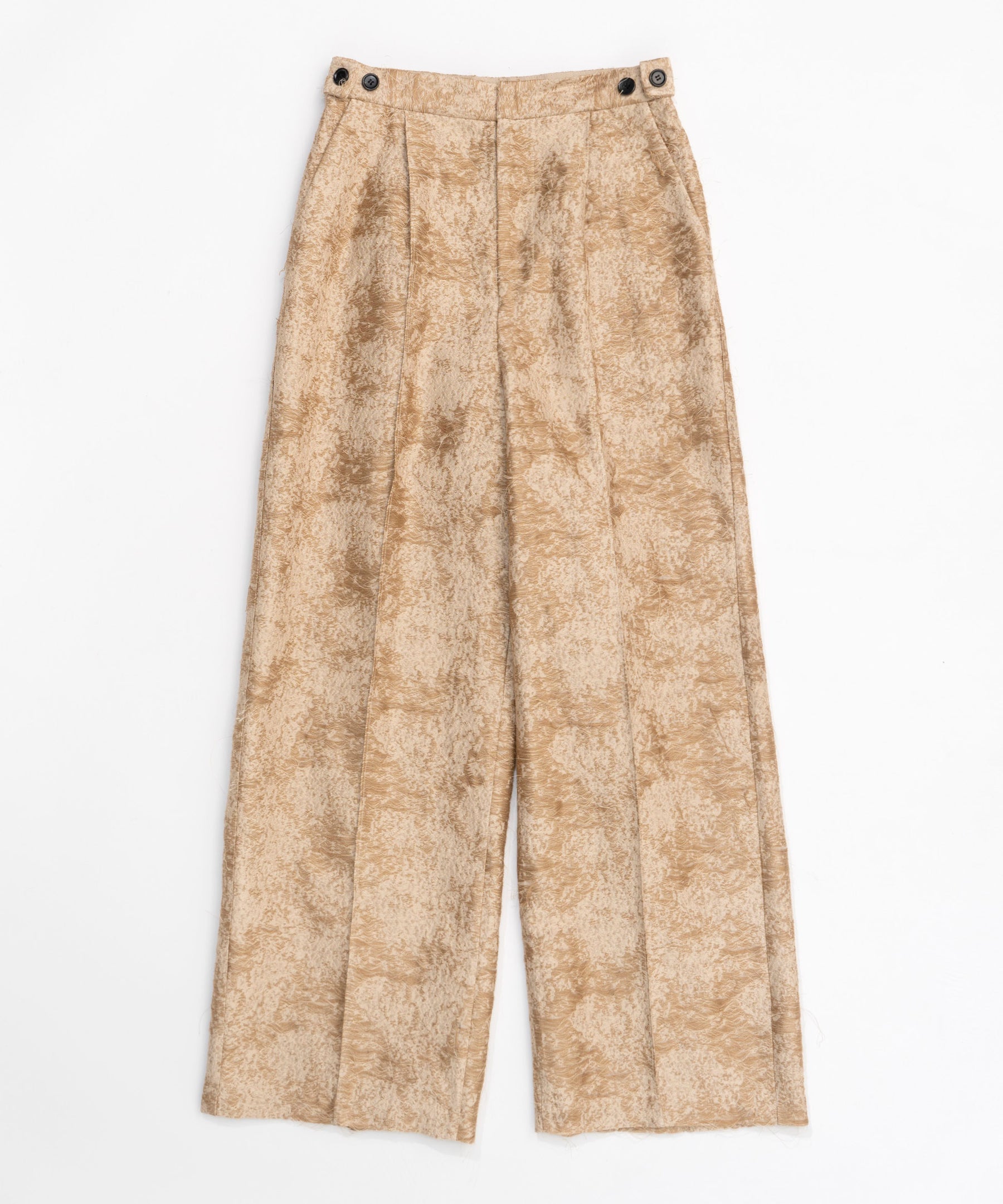 Cut Fringe Jacquard Pants