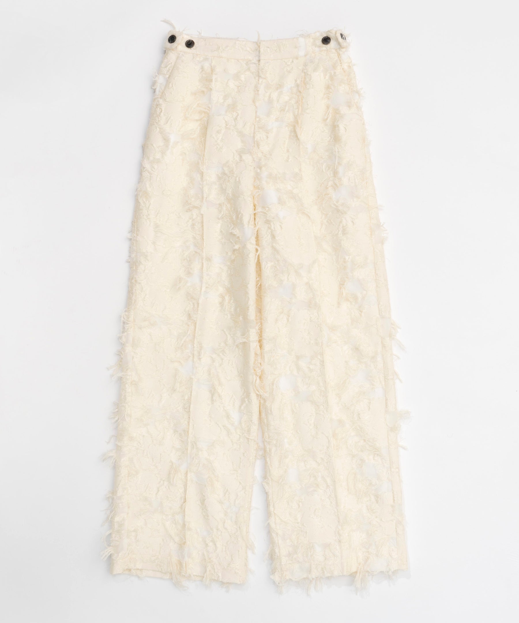 Cut Fringe Jacquard Pants