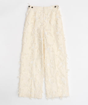 Cut Fringe Jacquard Pants