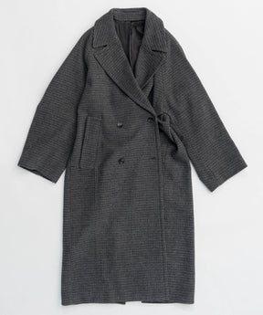 Gun Club Plaid Long Coat