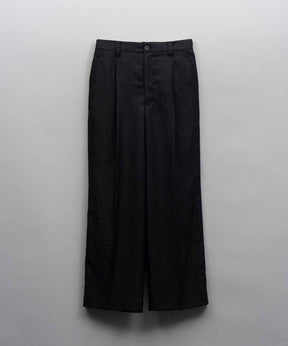 Calendering Triacetate One-Tuck Wide Pants