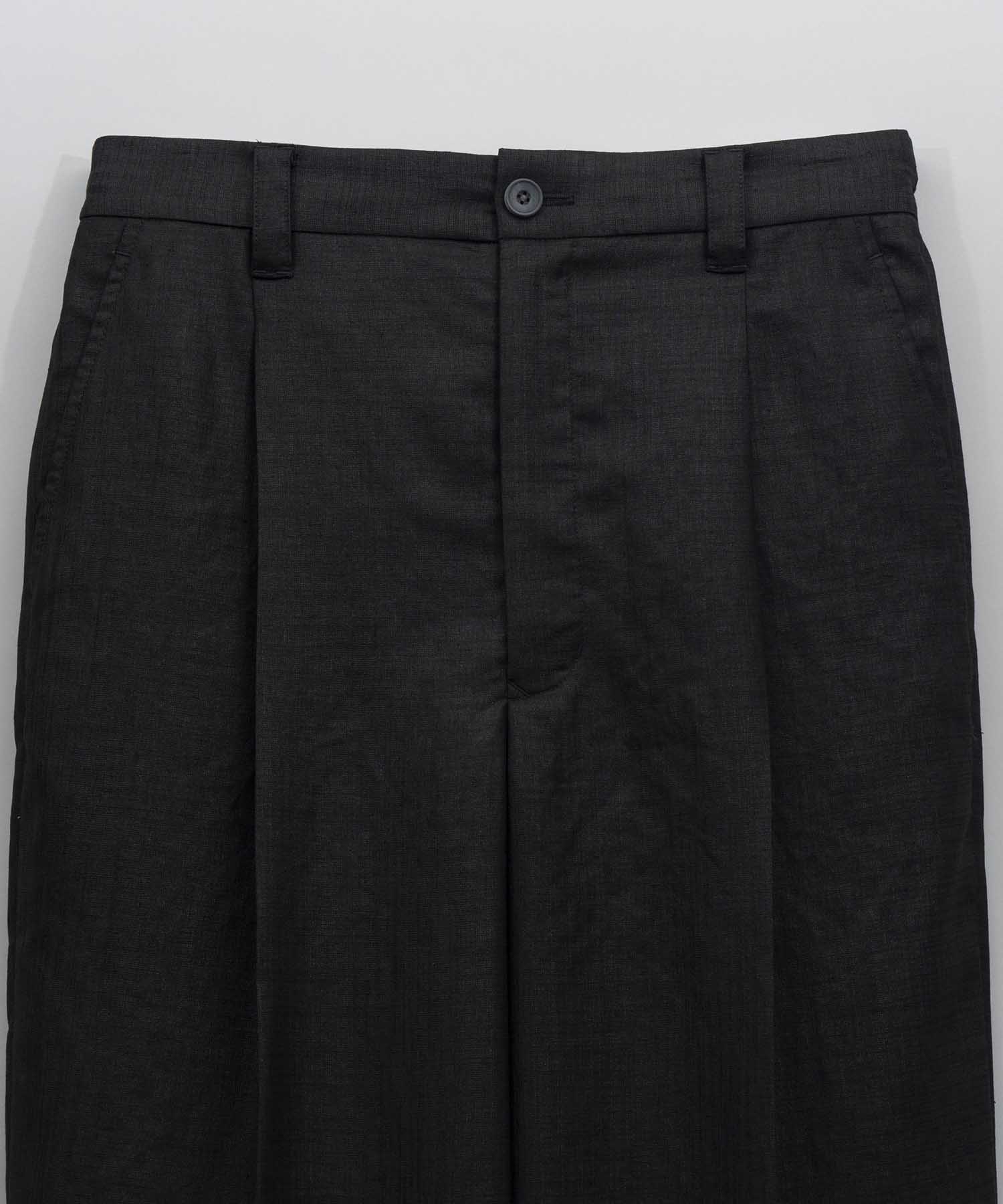 Calendering Triacetate One-Tuck Wide Pants