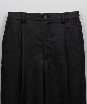 Calendering Triacetate One-Tuck Wide Pants