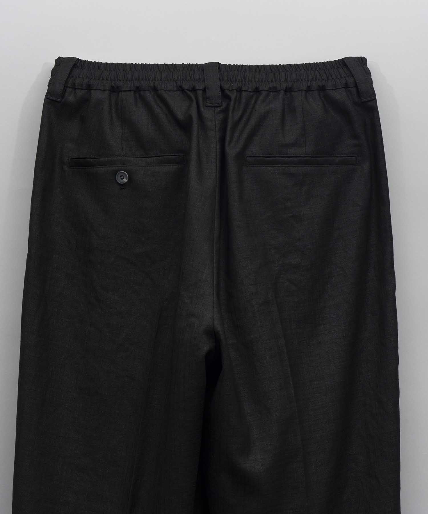 Calendering Triacetate One-Tuck Wide Pants