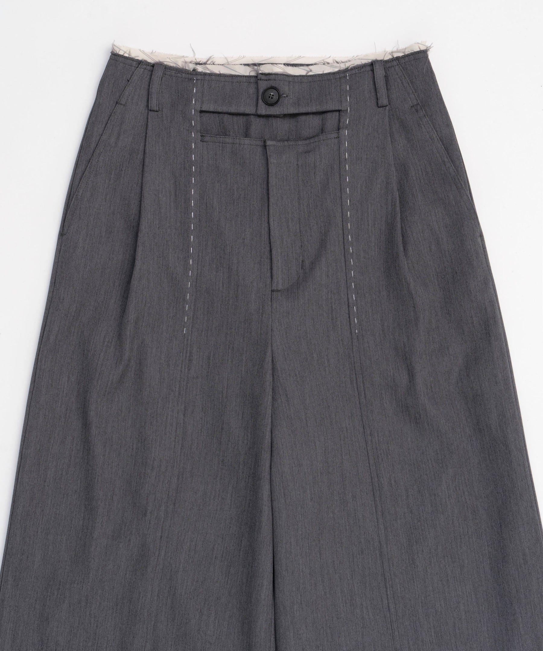 Front Cut Stitch Wide Pants