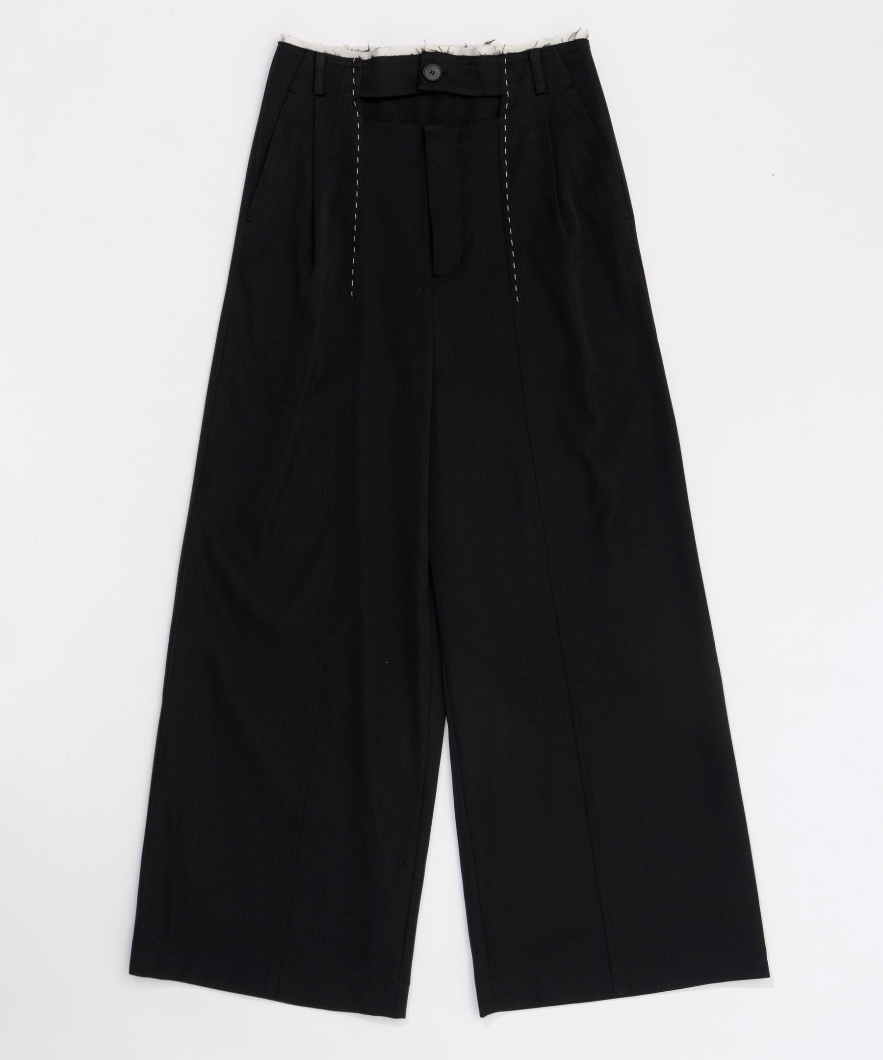 Front Cut Stitch Wide Pants