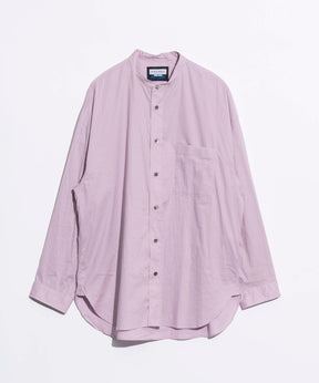 【Italian Dead Stock Fabric】Prime-Over Band Collar Shirt