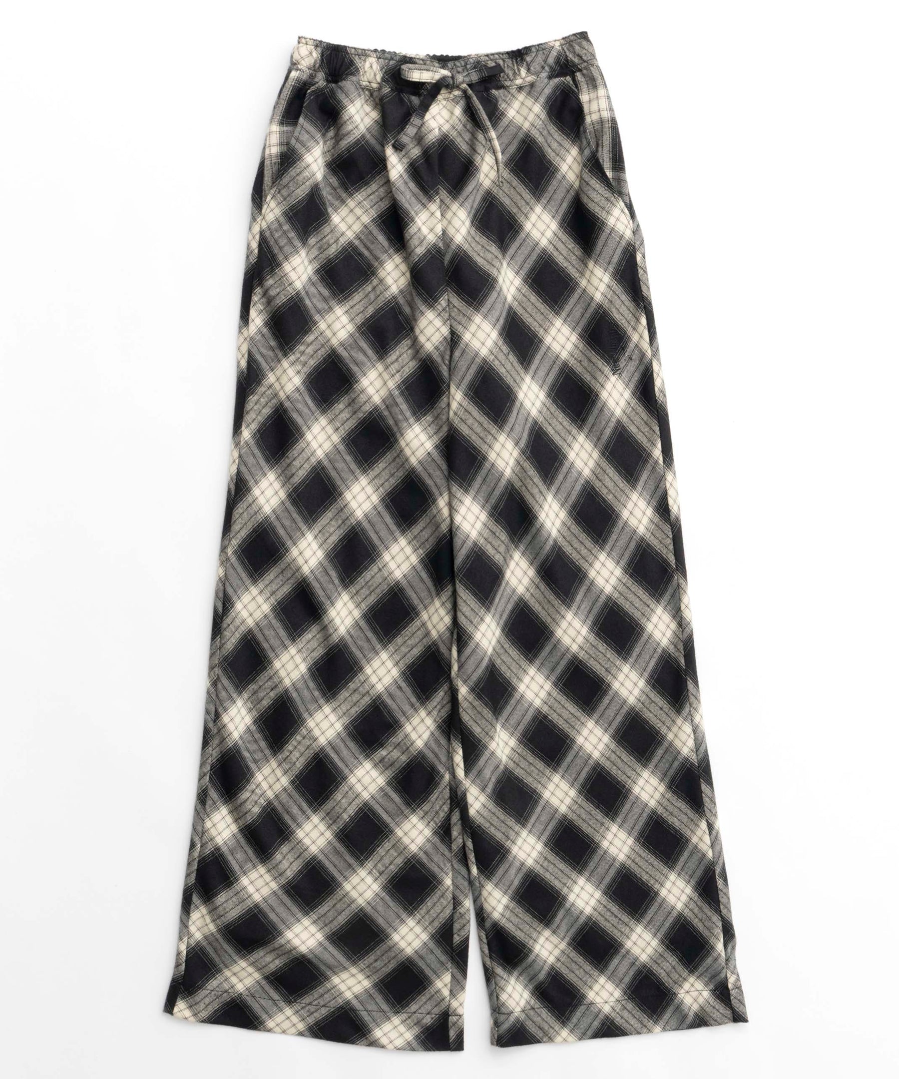 Random Checkered Easy Wide Pants