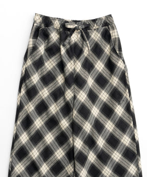 Random Checkered Easy Wide Pants