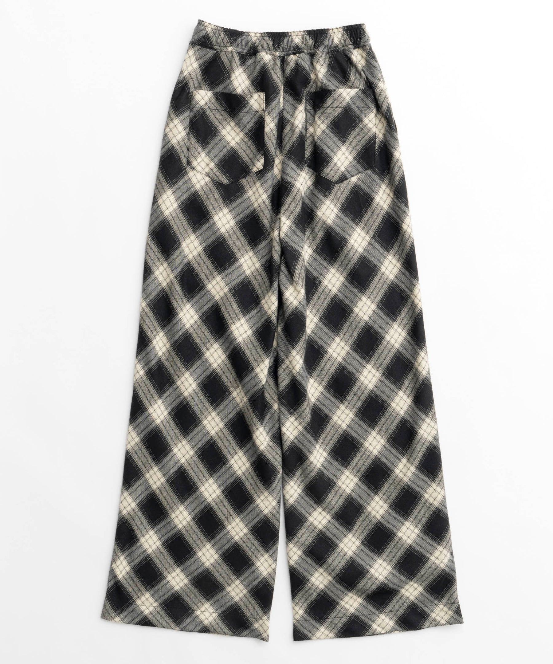 Random Checkered Easy Wide Pants