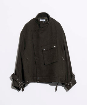 Motor-Cycle Prime-Over Wool Belted Jacket