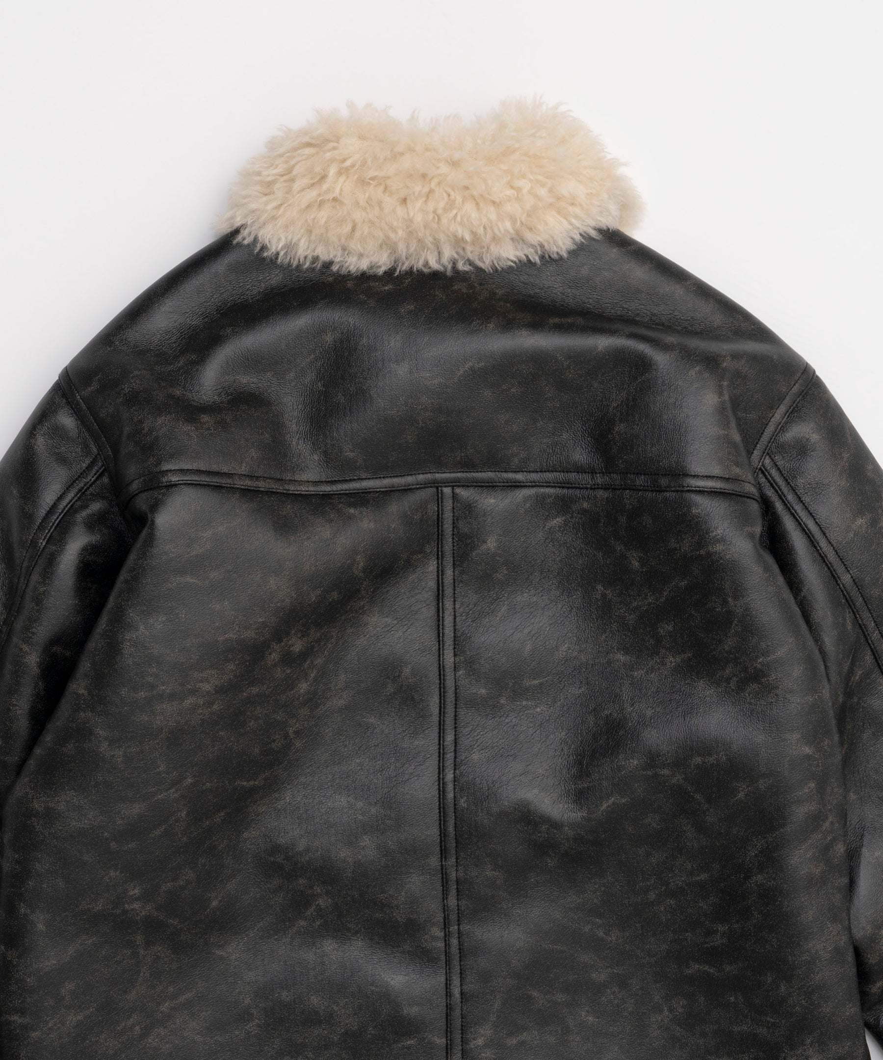 Reversible Vegan Leather Mouton Blouson