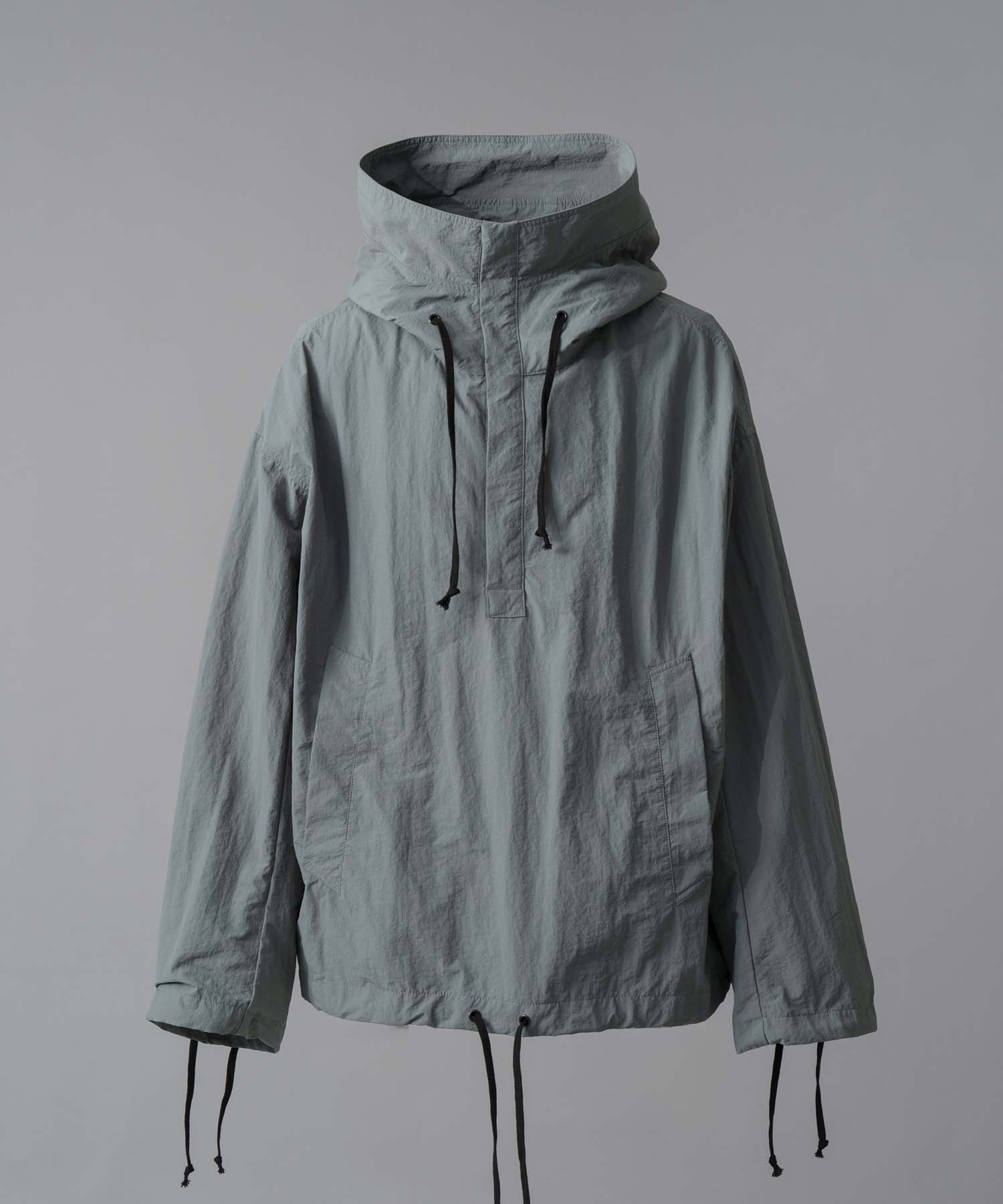 Washed Nylon Prime-Over Anorak Hoodie