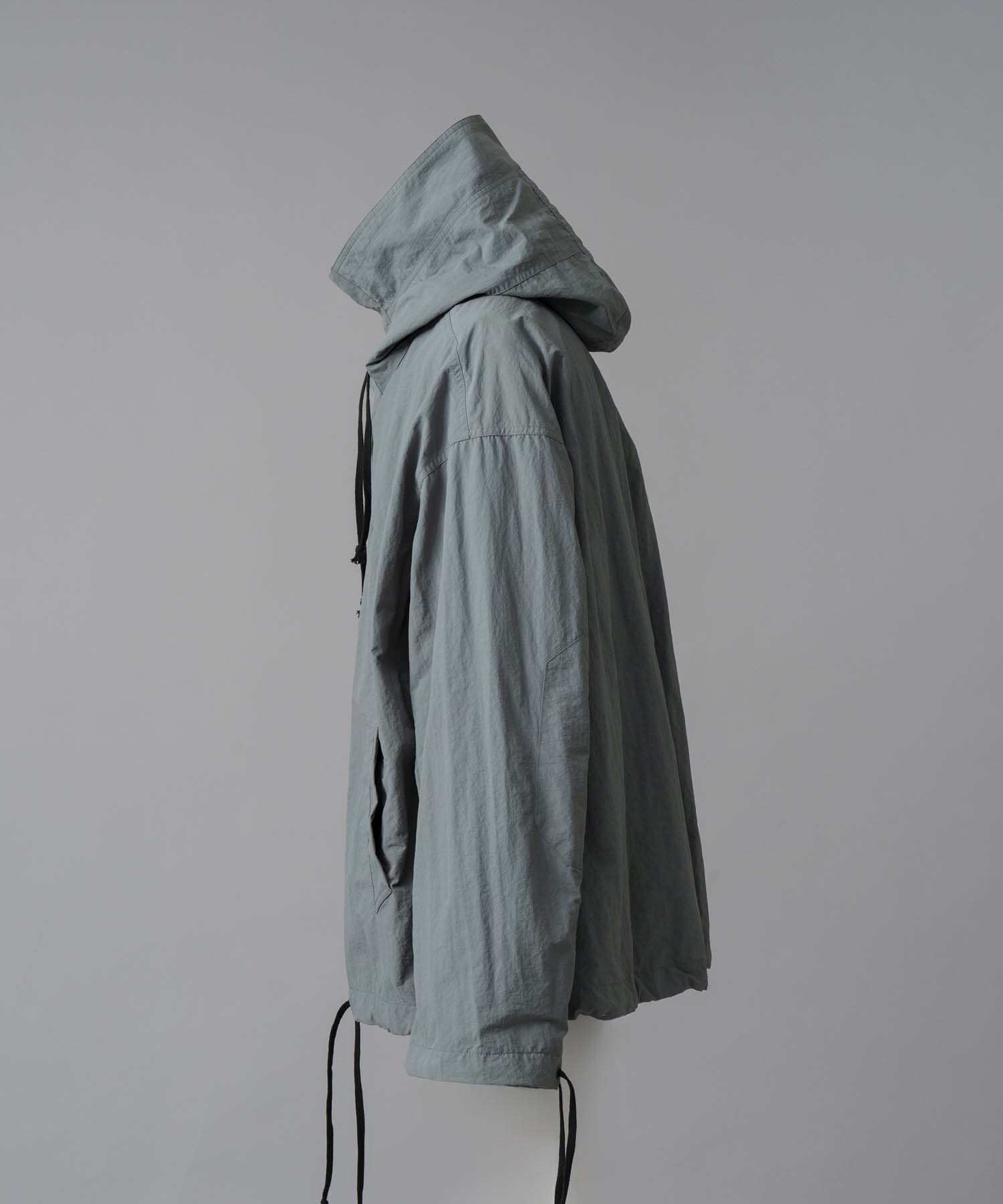 Washed Nylon Prime-Over Anorak Hoodie