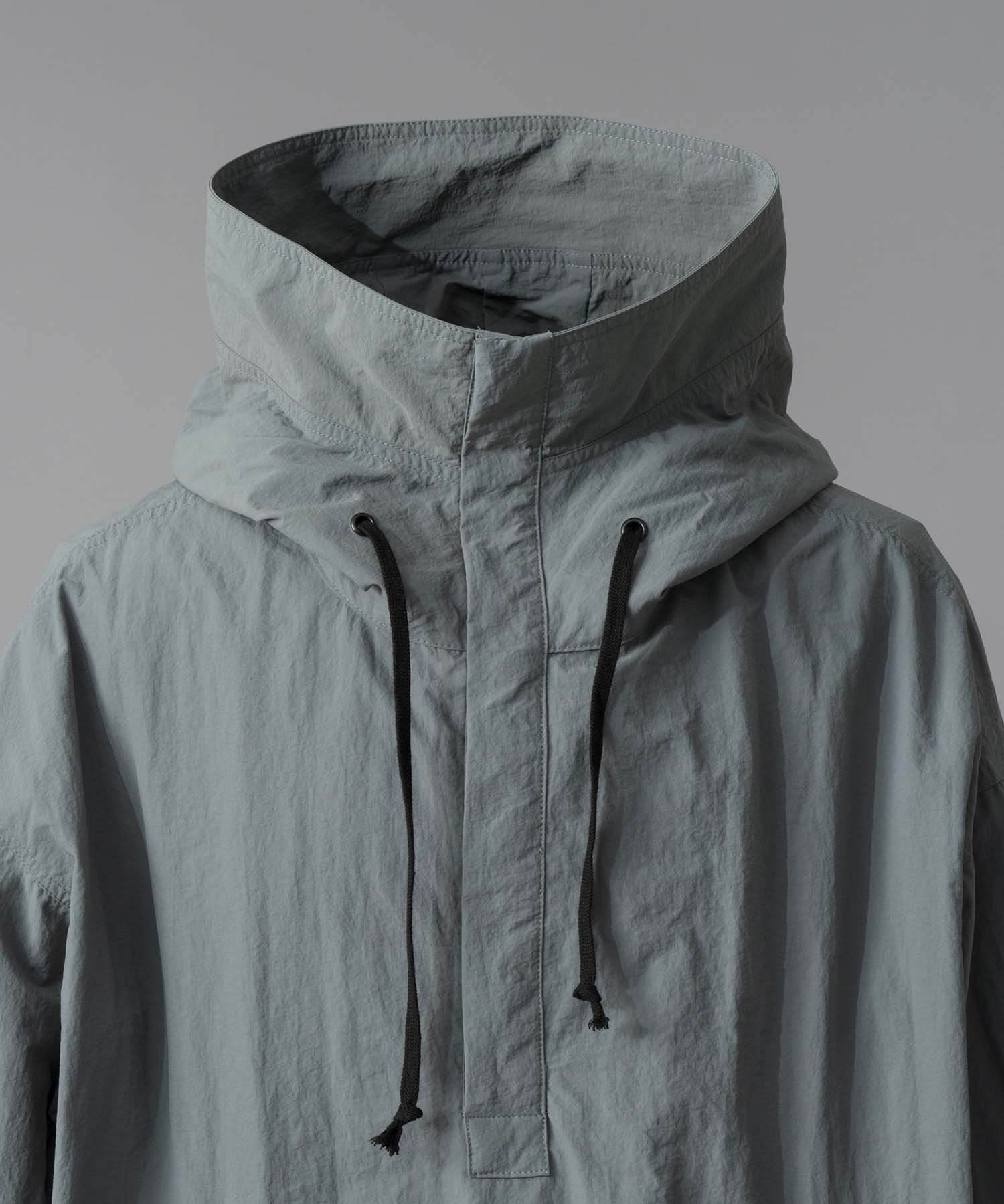 Washed Nylon Prime-Over Anorak Hoodie