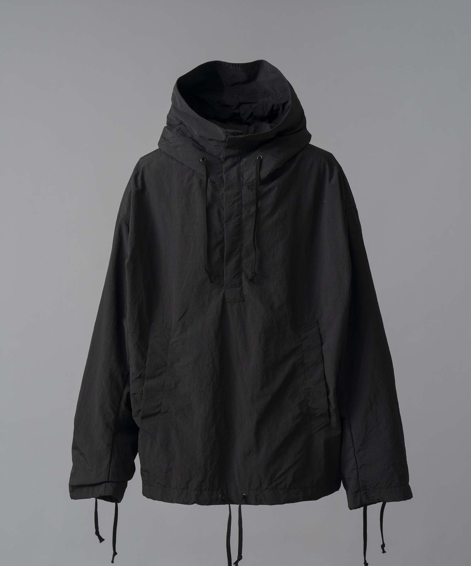 Washed Nylon Prime-Over Anorak Hoodie