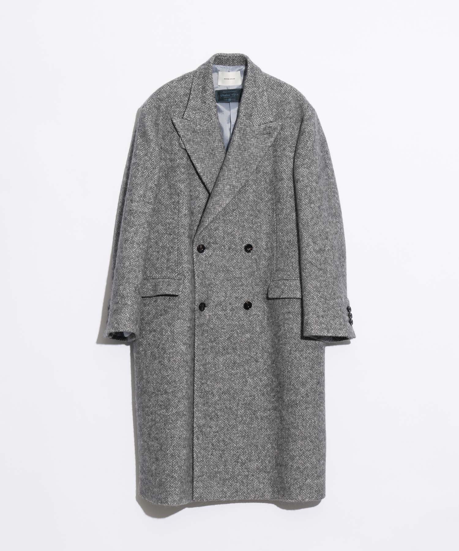 【Italian Dead Stock Fabric】Dress-Over Double Chesterfield coat