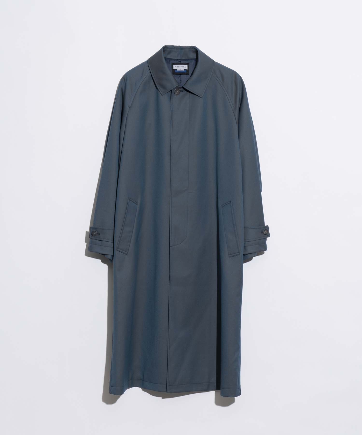 Prime-Over Wool Chambray Balmachan Coat