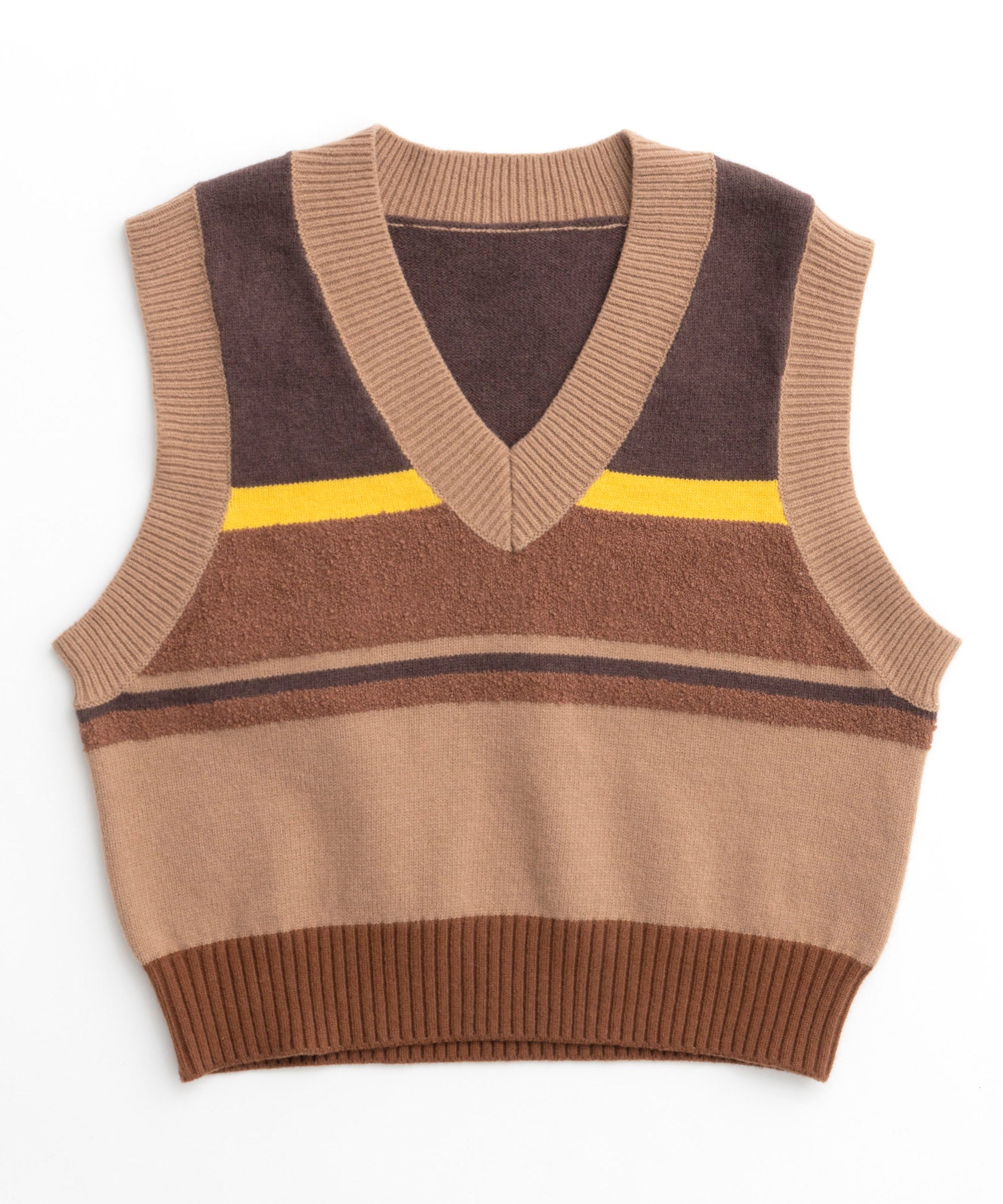 Bicolor Knit  Vest