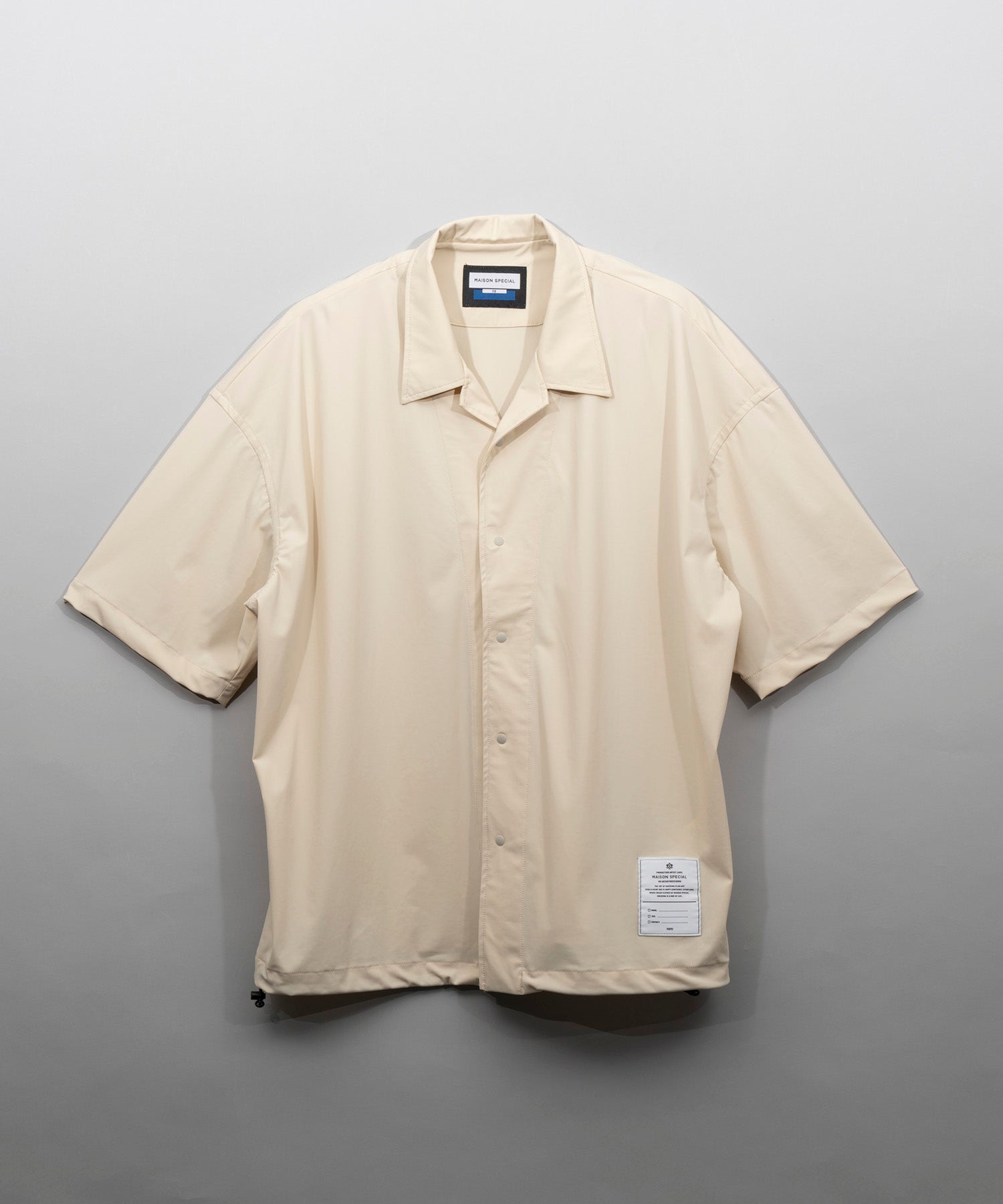 High Tension Prime-Over Short Sleeve Open Collar Draw Cord Shirt