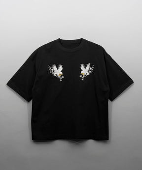 Eagle Embroidery Prime-Over Crew Neck T-shirt