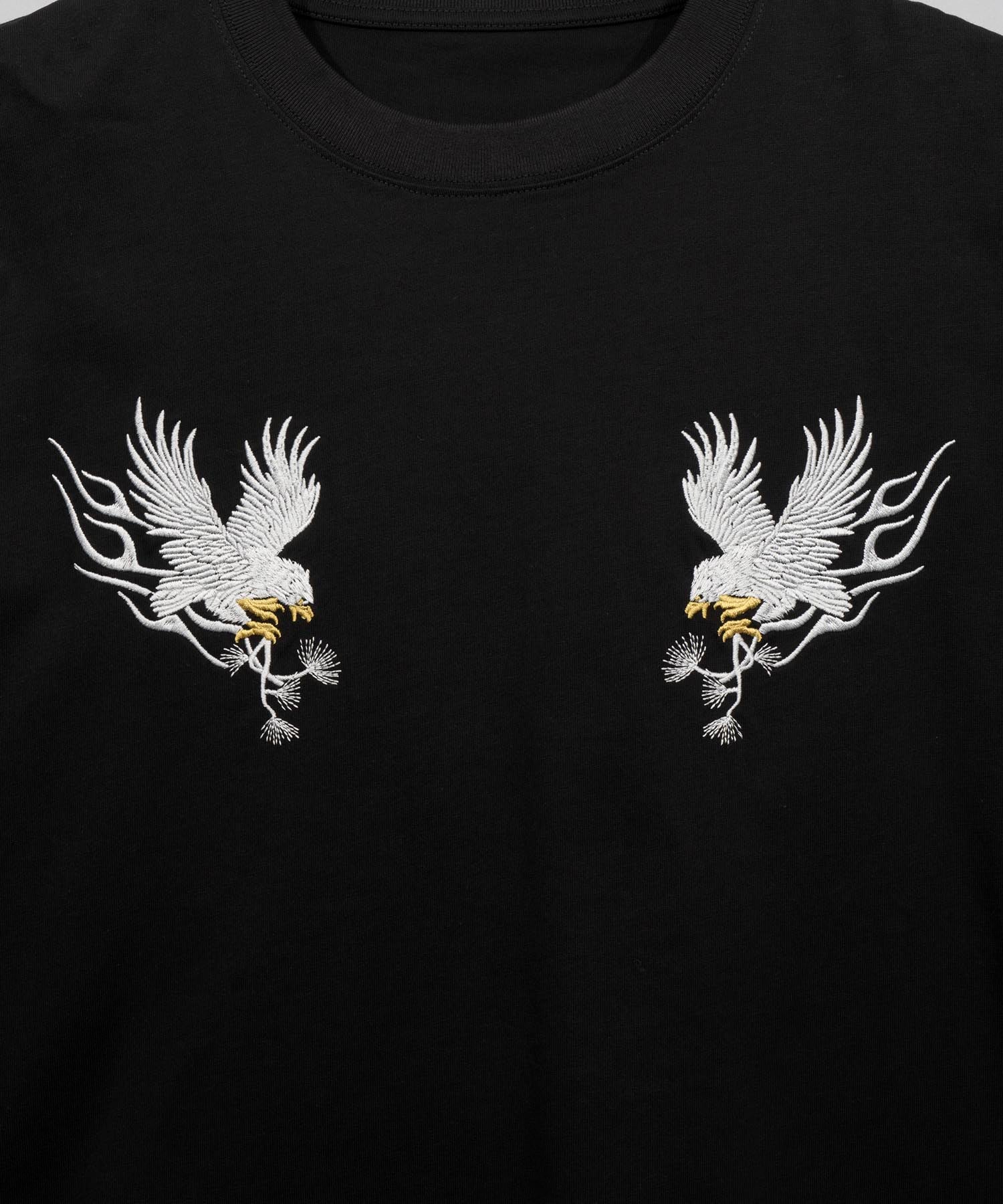 Eagle Embroidery Prime-Over Crew Neck T-shirt