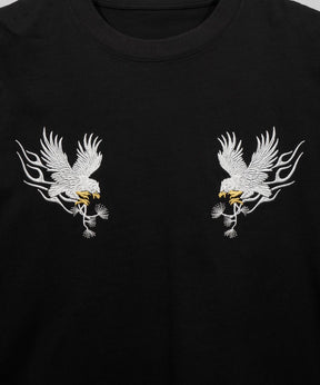 Eagle Embroidery Prime-Over Crew Neck T-shirt