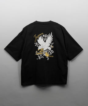 Eagle Embroidery Prime-Over Crew Neck T-shirt