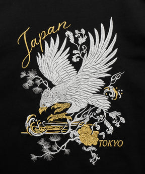 Eagle Embroidery Prime-Over Crew Neck T-shirt