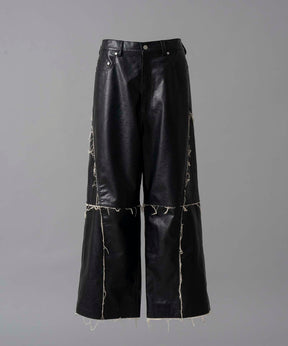 【PRE-ORDER】Artificial Leather Wide Pants