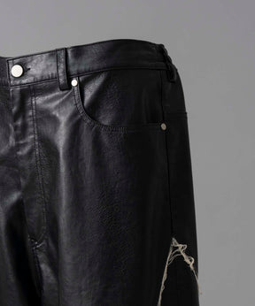 【PRE-ORDER】Artificial Leather Wide Pants