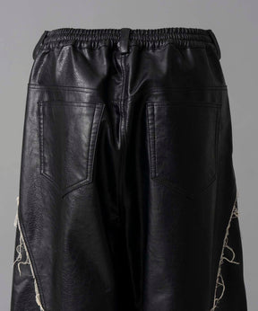 【PRE-ORDER】Artificial Leather Wide Pants