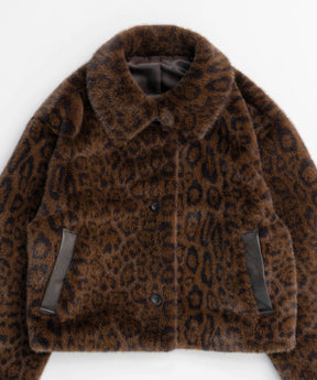 Faux Fur Leopard Coat